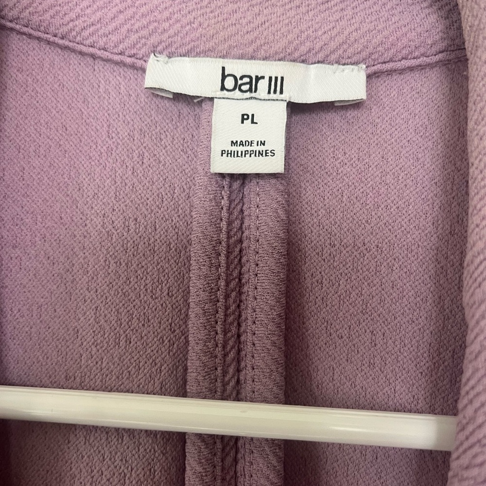 Bar III petite lightweight knit 3/4 sleeve lavender women’s “boyfriend” blazer - Picture 3 of 6